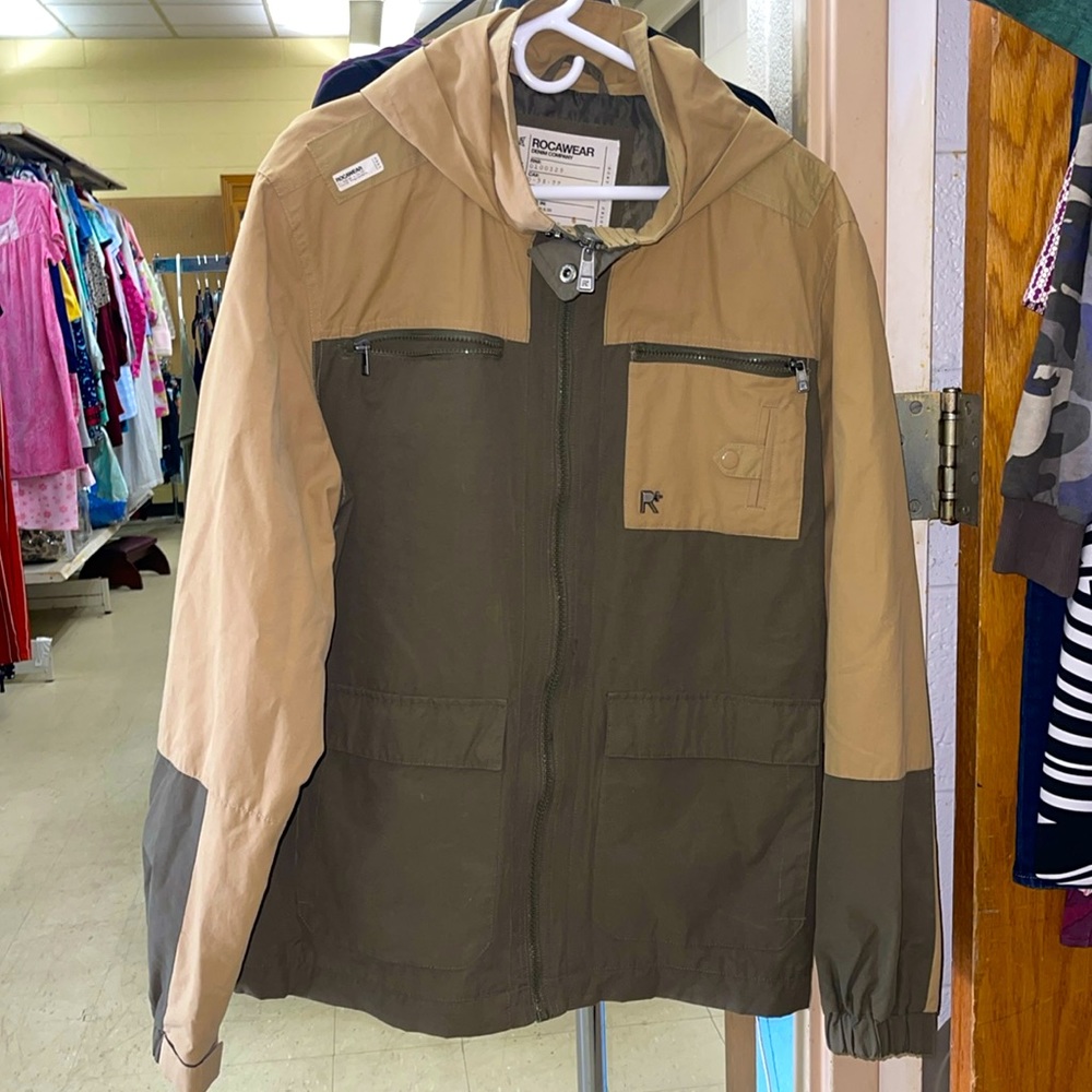 Mens RocaWear Hooded Jacket Sz XXL